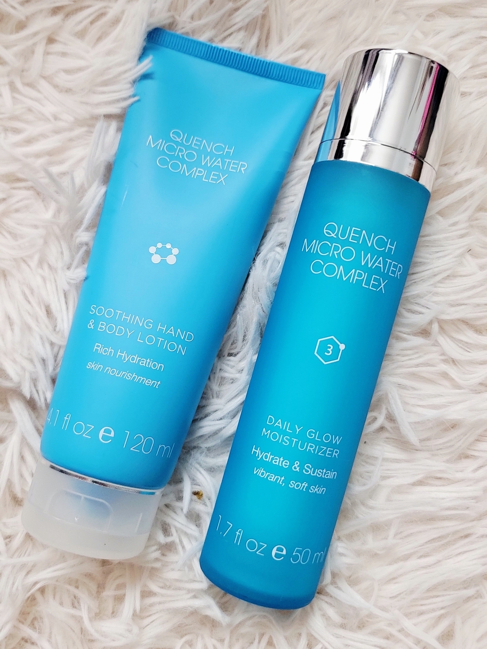 Quench Micro Water Complex Daily Glow Moisturizer & Hand Lotion - BUNDLE